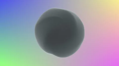 Spherical black object on vibrant background, abstract creative concept Stock Footage 315163284