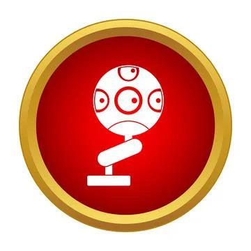 Spherical camera icon showing 360 degree panoramic view Stock Illustration
