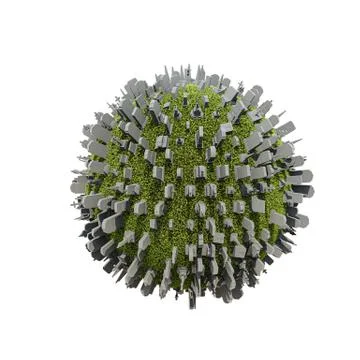 Spherical cemetery Stock Illustration