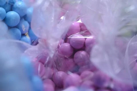 Spherical cholcolates for party 库存照片