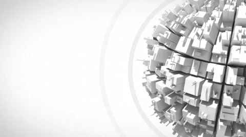 Spherical city abstract background Stock Footage 335068