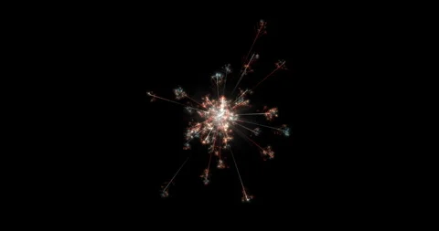 A spherical cluster of shimmering particles is constantly bubbling, emitting thi Stock Footage 333866507