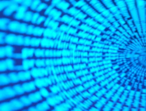 Spherical computer code bokeh background Stock Illustration