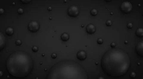 Spherical dark elements on a dark surface. Abstract background 스톡 일러스트