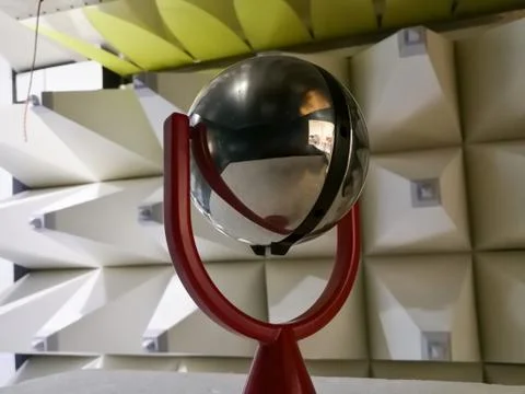 Spherical dipole radiation source for emc laboratory calibration Stock Photos