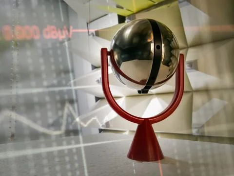 Spherical dipole radiation source for emc laboratory calibration Stock Photos
