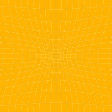 Spherical distortion grid fish eye lens effect background yellow white Stock Illustration