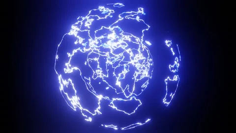 Spherical energy ball 3D render video Stock Footage 138946948