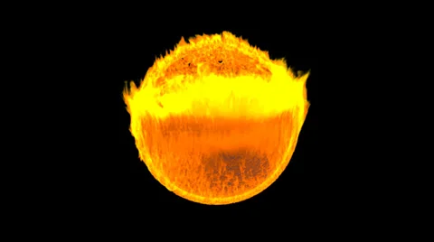 Spherical Fire (166.67° from Back) Video stock 33830215
