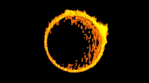 Spherical Fire (20° from Back Side) Stock Footage 33841127