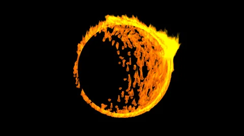 Spherical Fire (40° from Back Side) Stock Footage 33836713