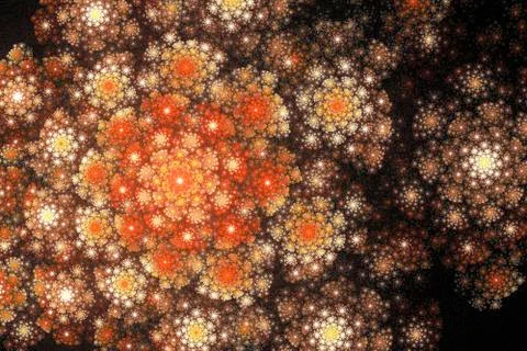 Spherical flowers Stock Illustration