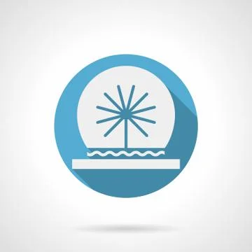 Spherical fountain round flat vector icon Stock Illustration