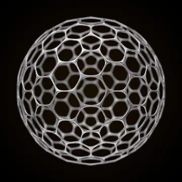 Spherical graphene structure Stock Illustration