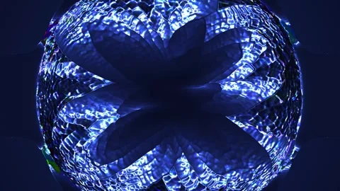 Spherical Hypnotic Black Hole Blue VJ Loop Background Stock Footage 257055230