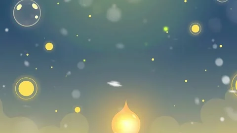 Spherical Lights: Animated Background Featuring Abstract Spheres and Gentle Lig Stock Footage 307473215