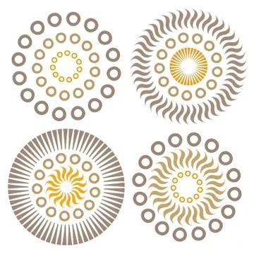 Spherical logos Stock Illustration