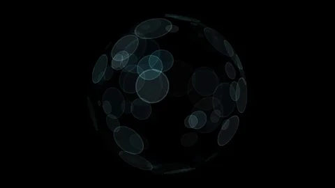 Spherical Motion Circles Stock Footage 76417910