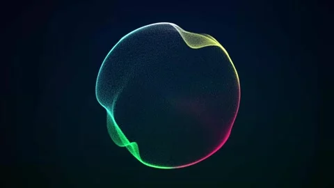 Spherical multicolored equalizer for music Stock Footage 313466211