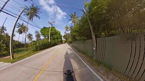 Spherical Panorama back of motorcycle vi... | Stock Video | Pond5