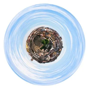 Spherical panorama of paris Illustrazione stock