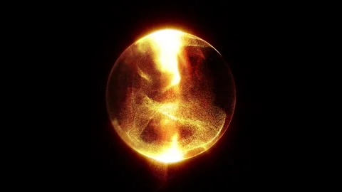 Spherical particle energy sphere Stock Footage 255117981
