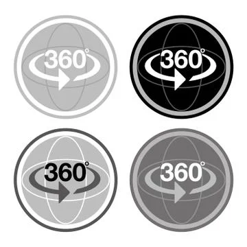 Spherical photography web icon, vector illustration Stock Illustration