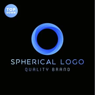 The spherical ring gradients illustration logo quality trend Illustrazione stock