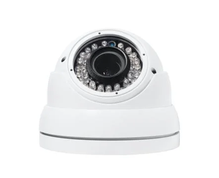 Spherical security camera. Isolated over white Stock Photos
