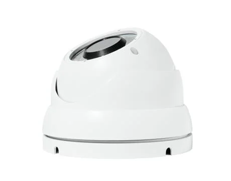 Spherical security camera. Isolated over white background Stock Photos