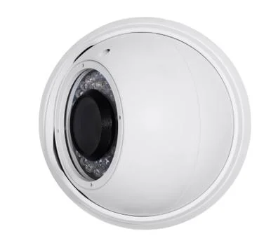 Spherical security camera. Isolated on white Stock Photos