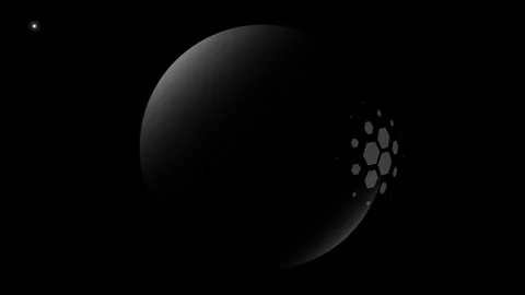 Spherical Shield with Hexagon Pattern and Energy Field Stock Footage 309076961