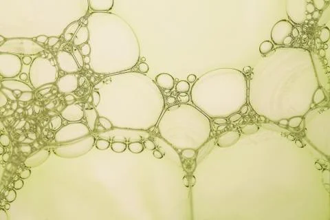 Spherical soap bubbles creating intricate pattern Stock Photos