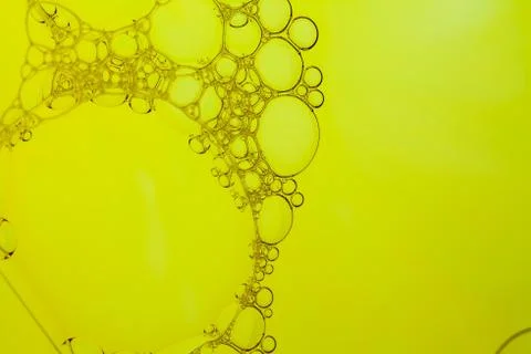 Spherical soap bubbles creating intricate pattern Stock Photos