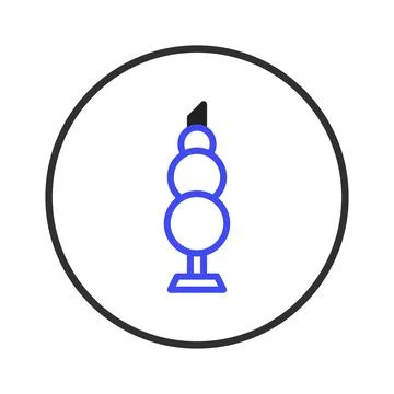 Spherical stack conceptual illustration design with outlined shapes within .. 스톡 일러스트