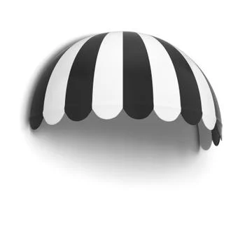 Spherical store awning Stock Illustration