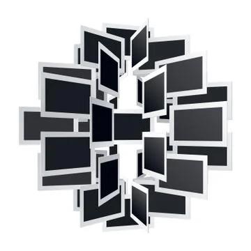 Spherical template for images Stock Illustration