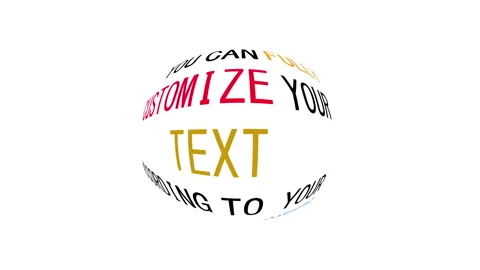 Spherical Text Animation Stock After Effects