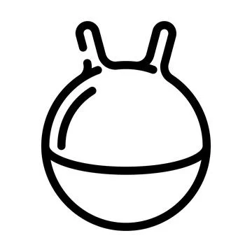 Spherical tool for jumping dancer training tool line icon vector illustration Stock Illustration