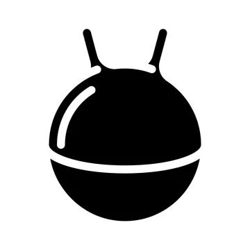 Spherical tool for jumping dancer training tool glyph icon vector illustration Stock Illustration