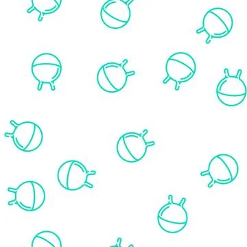 Spherical tool for jumping dancer training tool vector seamless pattern Stock Illustration