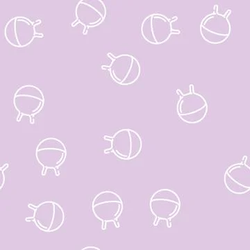 Spherical tool for jumping dancer training tool line vector seamless pattern Stock Illustration