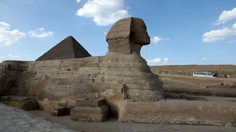 Sphinx and Great Pyramids - Time Lapse Vídeo Stock 911511