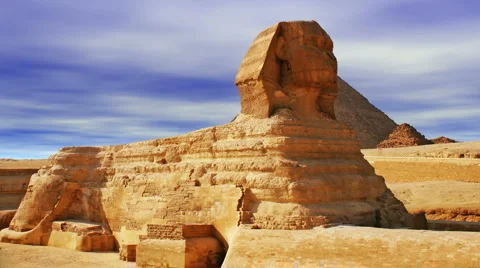 The Sphinx and Pyramid Stock Footage 940197