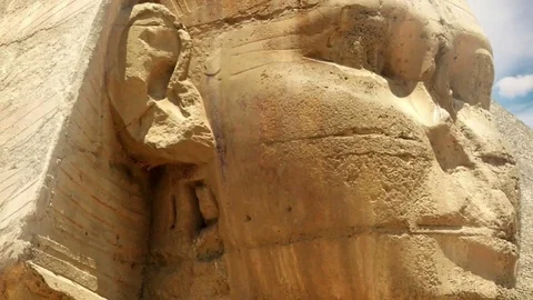 Sphinx and Pyramid Stock Footage 70442332