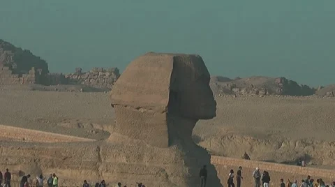 Sphinx and pyramids around Cairo, Egypt 库存影片 7734351