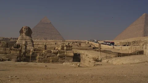Sphinx Egypt - Giza Cairo 4 shots Stock Footage 122576294
