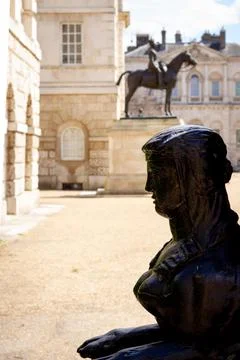 Sphinx in front of the horse guard barracks in London 写真素材