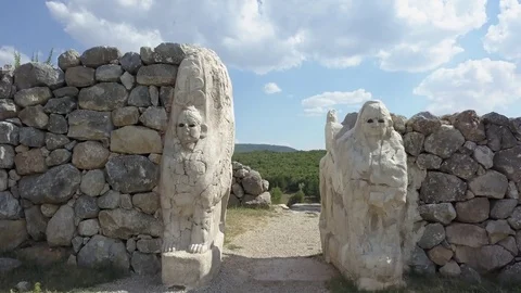 Sphinx Gate at Hattusa Video stock 83239033