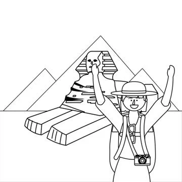 The Sphinx of Giza design Stock Illustration